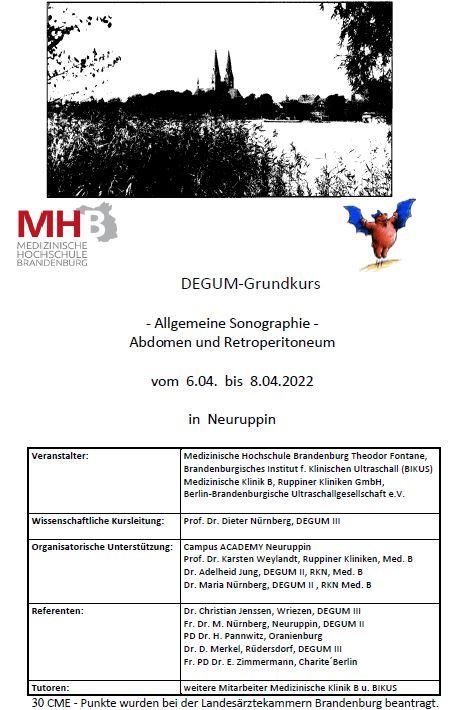 Grundkurs Allgemeine Sonogographie Abdomen & Retroperitoneum