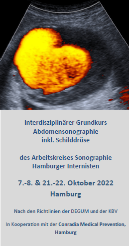 Interdisziplinärer Grundkurs Abdomensonographie inkl. Schilddrüse Hamburg Oktober 2022