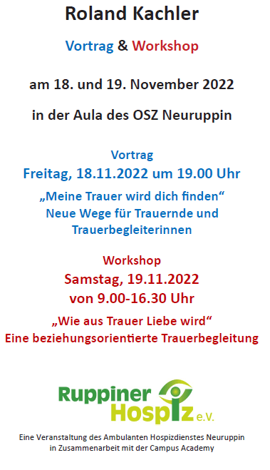 Roland Kachler Vortrag und Workshop 18. und 19.11.2022