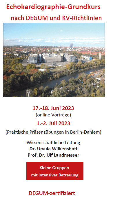 Basic course Echocardiography according to DEGUM and KBV Berlin June/July 2023