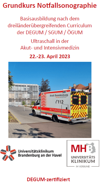 Basic course emergency sonography Brandenburg April 2023