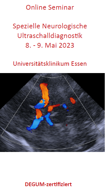 Online-Seminar "Spezielle Neurologische Ultraschalldiagnostik" Mai 2023