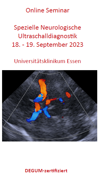 Online-Seminar "Spezielle Neurologische Ultraschalldiagnostik" September 2023
