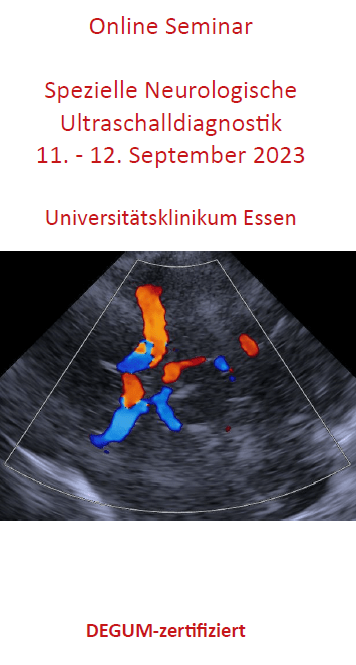 Online Seminar "Spezielle Neurologische Ultraschalldiagnostik" September 2023