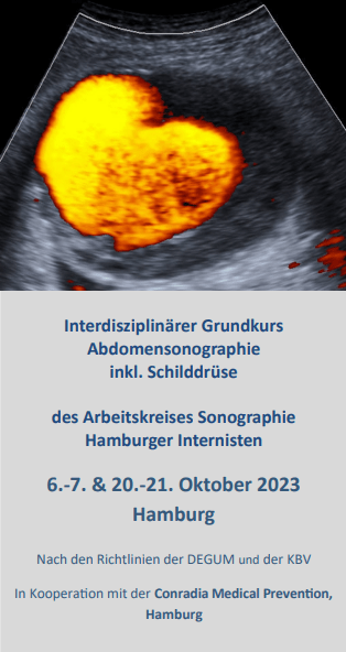 Interdisziplinärer Grundkurs Abdomensonographie inkl. Schilddrüse Oktober 2023 Hamburg