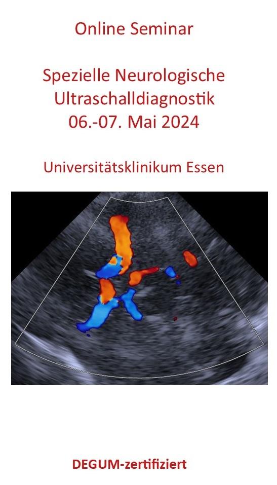 Online Seminar „Spezielle Neurologische Ultraschalldiagnostik“ 06.-07. Mai 2024